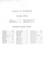 Table of Contents, Whiteside County 1893